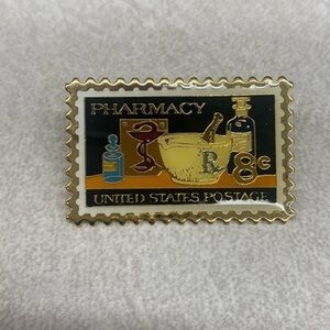 Pharmacy United States Postage Pin